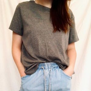 plain gray tee
